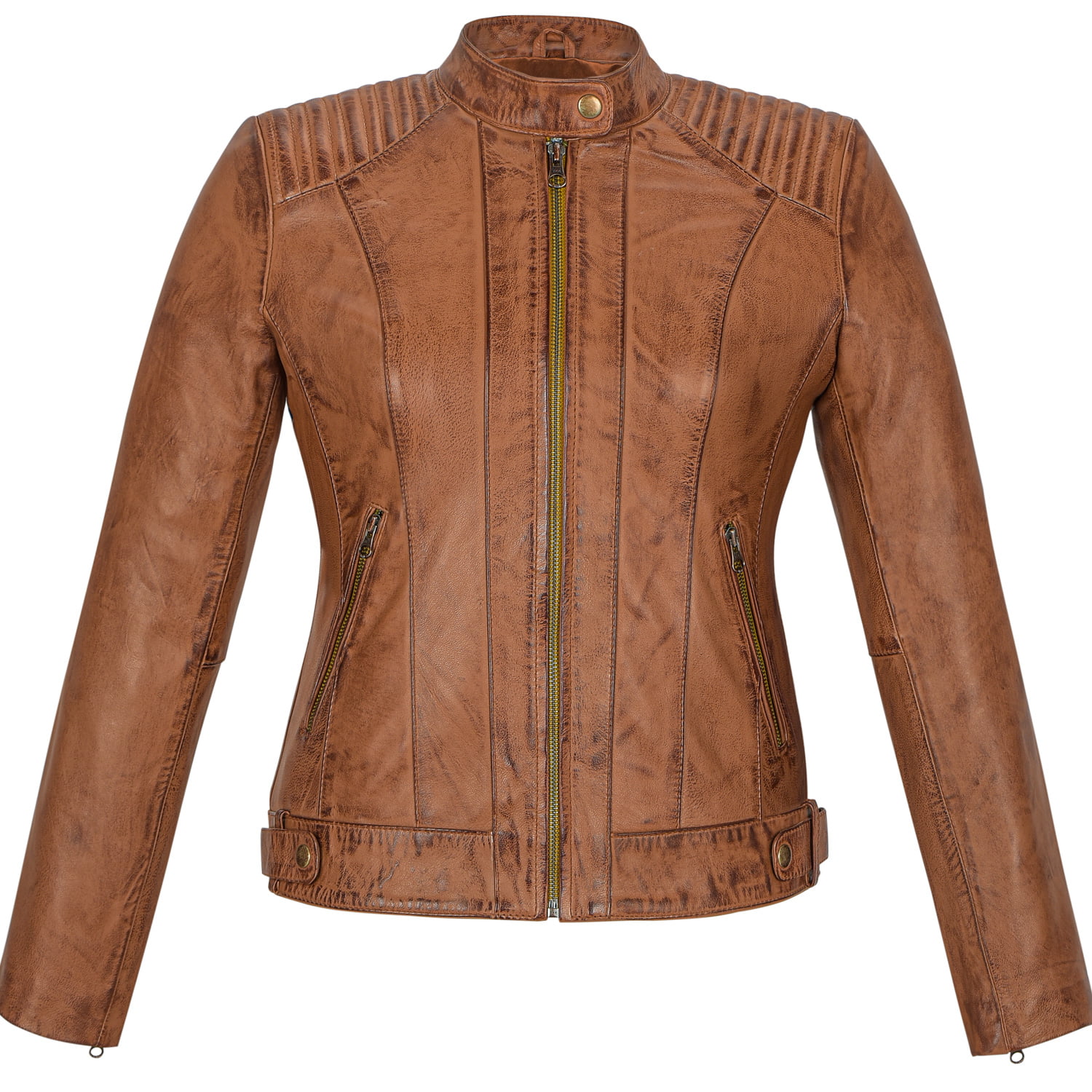 Womens Brown Shearling Leather Jacket Shop Now 6165