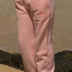 Pink palm puff sweatpants