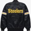 Pittsburgh Steelers Black Satin Jacket