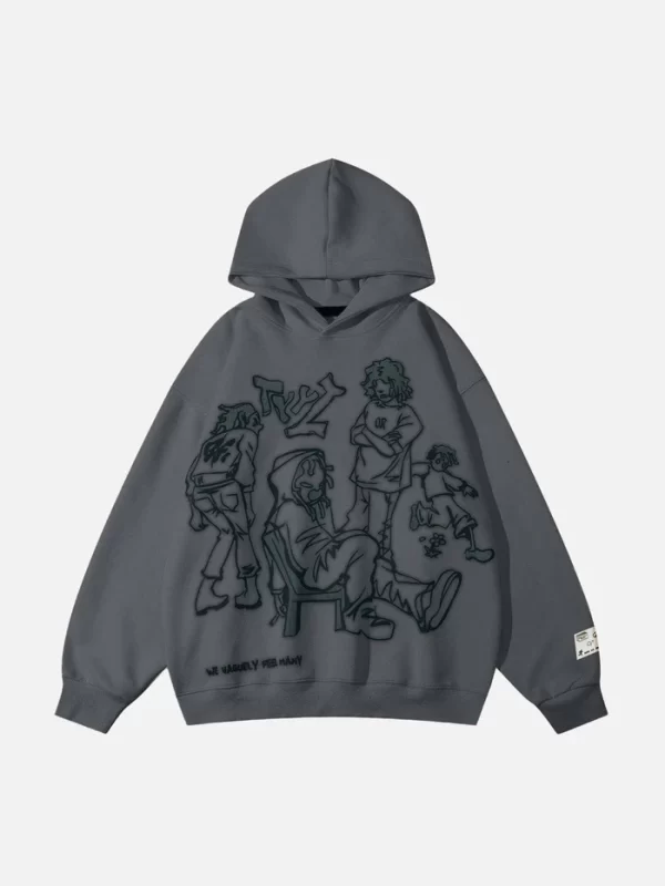 Aelfric Eden Cartoon Line Character Hoodie