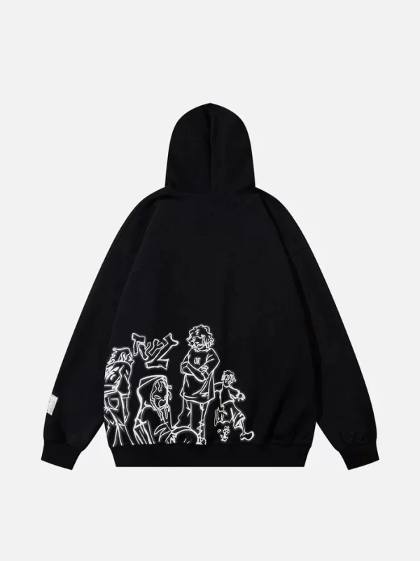 Aelfric Eden Cartoon Line Character Hoodie