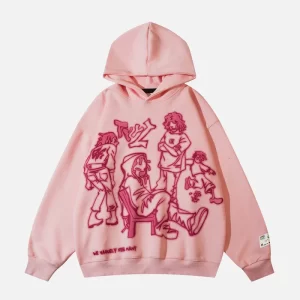 Aelfric Eden Cartoon Line Character Hoodie