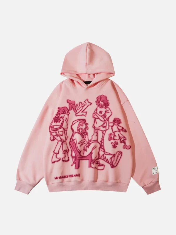 Aelfric Eden Cartoon Line Character Hoodie