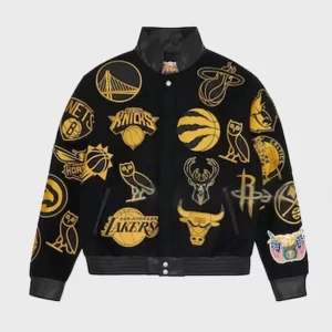 Ovo Black Nba Varsity Jacket