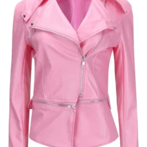 Genuine Cafe Racer Hot Pink Leather Motorcycle Jacket