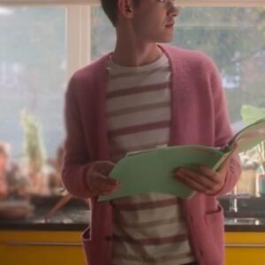 Heartstopper S03 Joe Locke Pink Cardigan