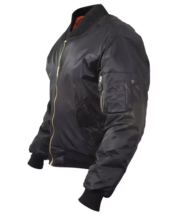 Mens Windproof Navy Blue Bomber Jacket