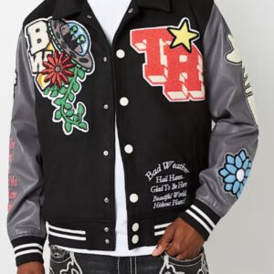 True Religion BW X TR Patch Varsity Jacket