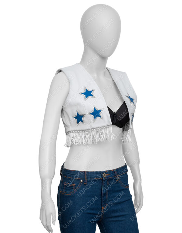 Dolly-Parton-Cowboys-Cheerleader-Halftime-Show-White-Star-Cropped-Vest