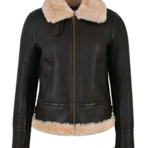 Leather Jacket With Pink Fur