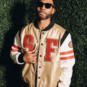 San Francisco 49ers Metallic Bomber Jacket