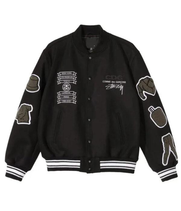 Asap Rocky Stussy CDG Black Jacket