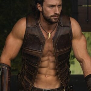 Kraven the Hunter 2024 Aaron Taylor Johnson Leather Vest