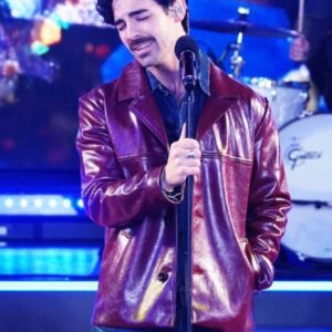 Joe Jonas Times Square Performance Leather Jacket