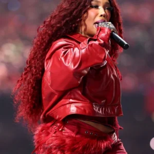 Super Bowl LIX Halftime Show SZA Leather Jacket