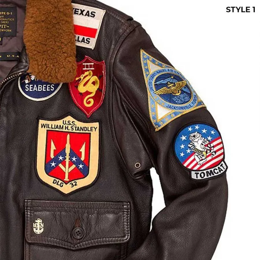 Tom Cruise Top Gun Leather brown Jacket